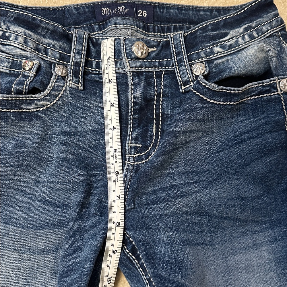 Miss Me Mid rise Boot cut jeans 26 X 32 - Picture 6 of 16